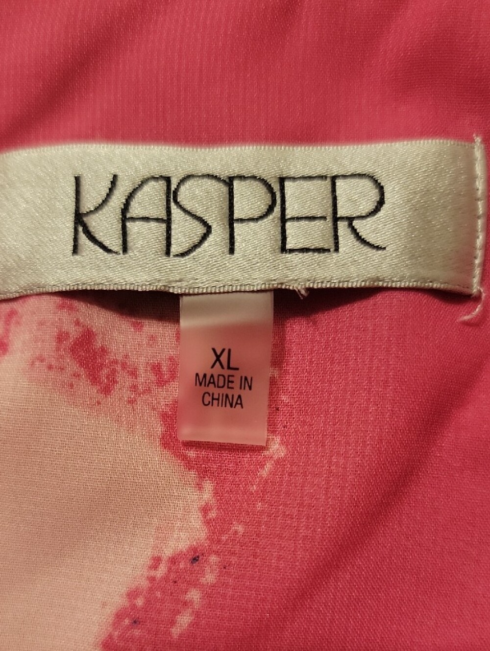 Kasper XL Pink Floral Chiffon Flounce Ruffle Sleeve Blouse Top - Picture 13 of 14